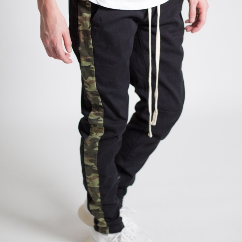 Ankle zip Camo skinny pants with stretch - Picture 3 of 3